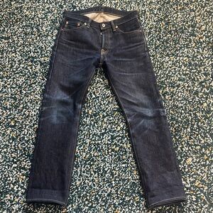 Iron Heart 555 indigo snake selvedge denim